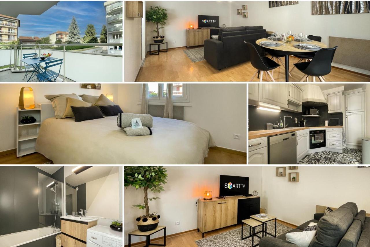 Homey Wood - New - Appartement Avec Une Chambre - Parking Prive Gratuit - Balcon Prive - A 5 Min De La Gare Pour Rejoindre Geneve آنماس المظهر الخارجي الصورة