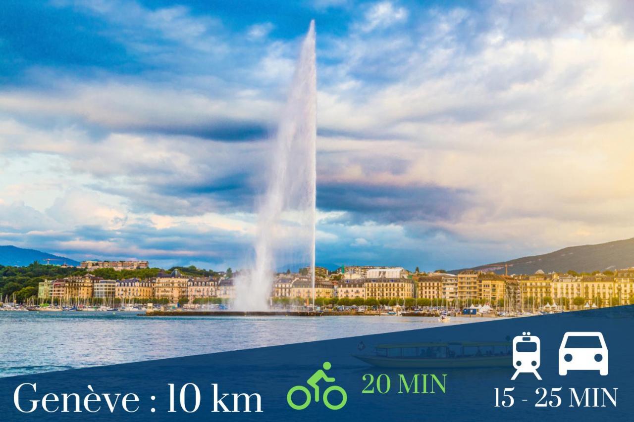 Homey Wood - New - Appartement Avec Une Chambre - Parking Prive Gratuit - Balcon Prive - A 5 Min De La Gare Pour Rejoindre Geneve آنماس المظهر الخارجي الصورة